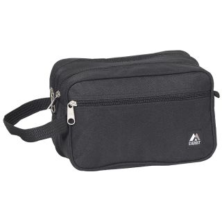 Everest 9.5 inch Black Dual Compartment Toiletry Bag