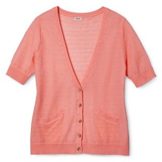 Mossimo Supply Co. Juniors Plus Size Short Sleeve Cardigan   Peach 1X
