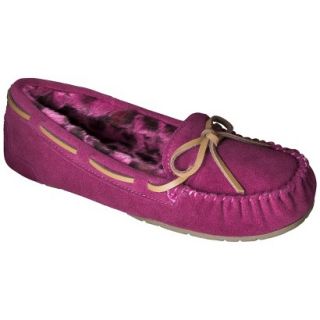 Womens Chaia Genuine Suede Moccasin Slipper   Pink 8