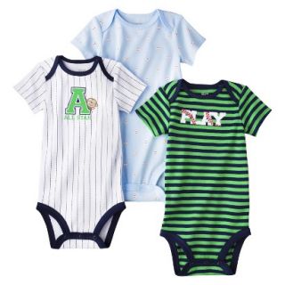 Just One YouMade by Carters Newborn Boys 3 Pack Bodysuit   Green 6 M