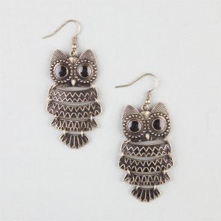 Owl Earrings Gold One Size For Women 240314621