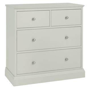 Interwood Ashby 4 drawer Dove Light Grey Dresser Grey Size 4 drawer