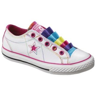 Girls Converse One Star Fancy Sneaker   White 5