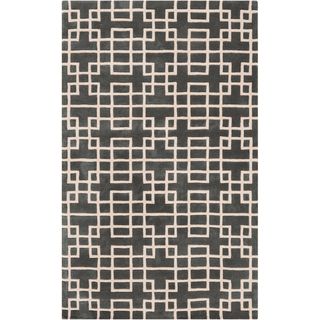 Hand tufted Sittard Grey Geometric Wool Rug (8 X 11)