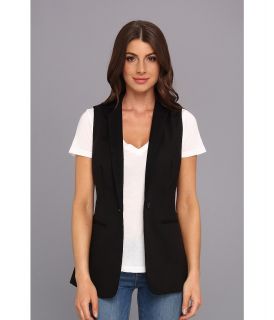 Calvin Klein Mesh Collar Double Layer Cotton Vest Womens Vest (Black)