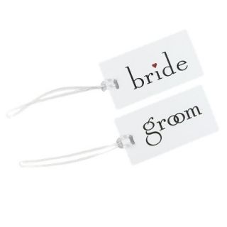 Bride/Groom Luggage Tag Set