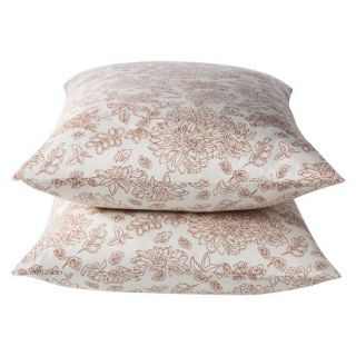 Threshold Performance Pillowcase   Rust Line Floral (Standard/Queen)