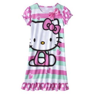 Hello Kitty Girls Short Sleeve Sleep Gown   Pink M
