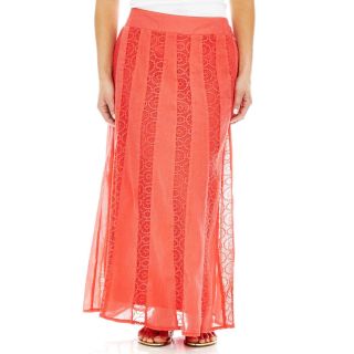 St. Johns Bay Crinkle Peasant Skirt   Petite, Teaberry