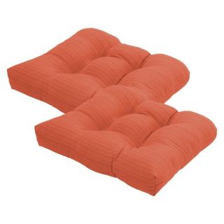 Threshold 2 Piece Outdoor Tufted Seat Cushion Set   Coral
