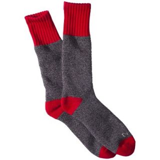 Dickies Mens 1pk Cotton Thermal Boot Socks   Gray/Red