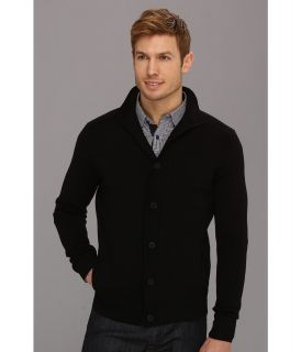 Elie Tahari Merino Reed Cardigan JN6X2513 Mens Sweater (Black)