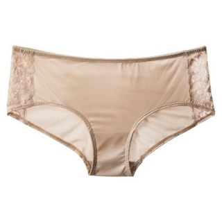 Gilligan & OMalley Womens Micro Shirred With Lace Hipster   Mochaccino S