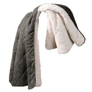 Sure Fit Sherpa Suede 50x60 Throw Pet Cover   Graphite