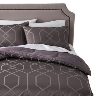Fieldcrest Modern Geometric Comforter   Gray Marble (Queen)