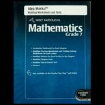 Holt McDougal Mathematics Common Core I.D.E.A.Works Modified Worksheets and Tests with Answers (Grade 7)