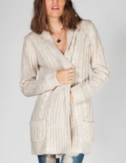 Womens Cable Knit Cardigan Oatmeal In Sizes Medium, Small, X Small, X