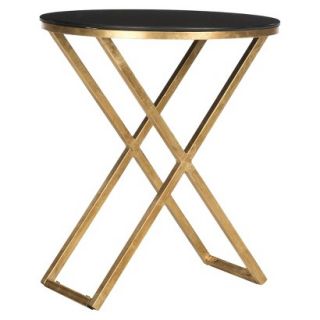 Accent Table Safavieh Riona Accent Table   Black/Gold