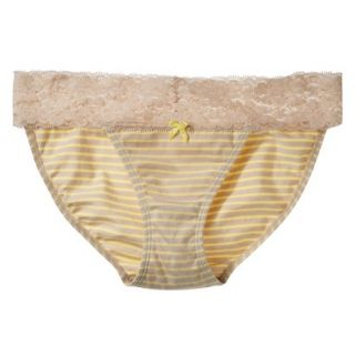 Xhilaration Juniors Wide Lace Cotton Bikini   Dandelion Yellow L