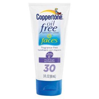 Coppertone Oil Free Face Sunscreen Lotion SPF 30