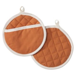 Threshold Pot Holder Set of 2   Country Coral