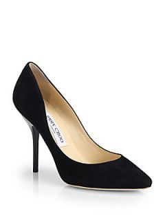 Jimmy Choo Mitchell Suede Point Toe Pumps