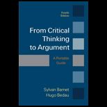 From Critical Thinking to Argument