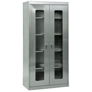 Sandusky Lee Stainless Steel Storage Cabinet   Clear View, 48 Inch W x 24 Inch