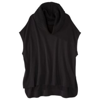 labworks Womens Plus Size Cowl Neck Pullover   Black 3