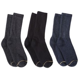 Auro a GoldToe Brand Mens 3pk Cushion Socks   Denim/Black