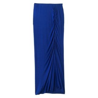 Mossimo Womens Drapey Knit Maxi Skirt   Athens Blue XS