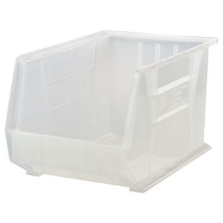 Quantum Storage Stack and Hang Bin   18 Inch x 8 1/4 Inch x 9 Inch, Clear,
