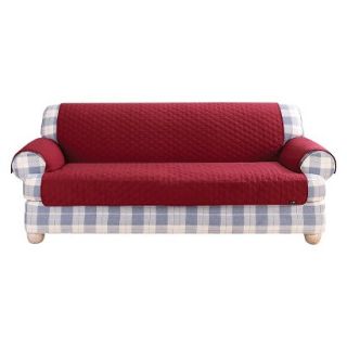 Sure Fit Quilted Duck Furniture Friend Pet Sofa Cover   Claret