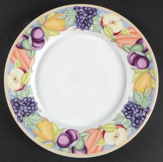 Dansk Cornucopia Salad Plate, Fine China Dinnerware   Various Fruits & Vegetable