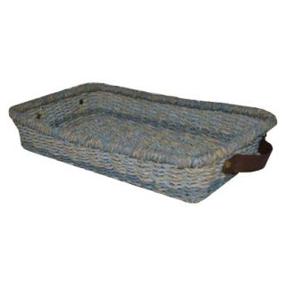 Threshold Seagrass Large Rectangle Tapered Tray   Antique Blue