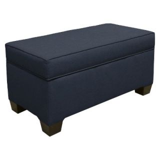 Skyline Bench Custom Upholstery Box Seam Bench 6225 Linen Navy