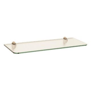 Wall Shelf 23.5 x 8 Clear Glass Shelf w/Stainless Steel Support Set