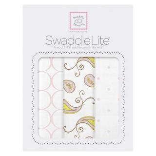 Swaddle Designs Paisley SwaddleLite 3pk   Pink