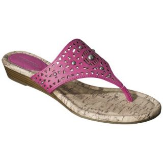 Womens Merona Elisha Perforated Studded Sandals   Pink 6.5