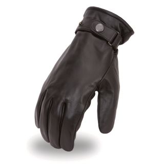 First Classics Mens Mid Weight Military Style Motorcycle Gloves   Black,