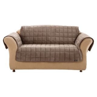 Sure Fit Deluxe Quilted Furniture Friend Loveseat Cover   Sable