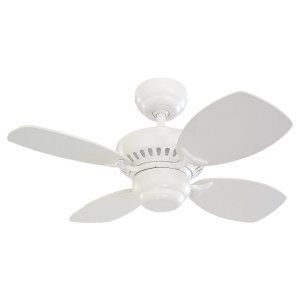 Monte Carlo MON 4CO28WH White Colony I i 52 4 Blade Silver ABS Ceiling Fan