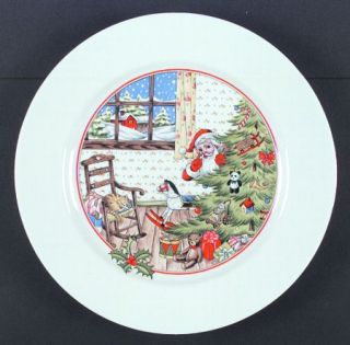 Shibata Home For The Holidays Dinner Plate, Fine China Dinnerware   Christmas Tr