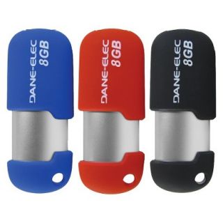 DANE ELEC 8GB USB 3 PACK CAPLESS