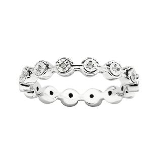 Diamond Accent Stackable Ring Sterling, White, Womens