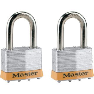 Master Lock 2 Pack of Keyed Alike Padlocks   Model 5TPF