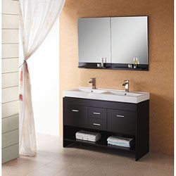 Virtuu Virtu Usa Gloria 48 inch Double Sink Bathroom Vanity Set Oak Size Double Vanities