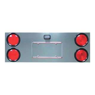 Trux Accessories Center Panel Back Plate   4 x 4 Inch Incandescent Lights