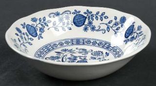 Wedgwood Blue Onion Coupe Cereal Bowl, Fine China Dinnerware   Blue Border & Cen