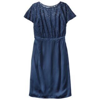 TEVOLIO Womens Plus Size Lace Bodice Dress   Office Blue 26W
